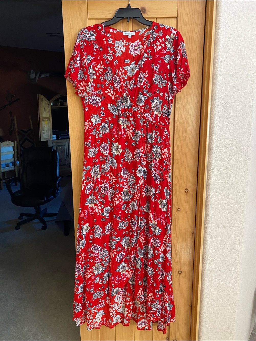 Patrons of Peace Red Floral Maxi Dress